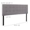 Flash Furniture Bedford Headboard, Queen, Gray Fabric HG-HB1704-Q-LG-GG - alternate 8